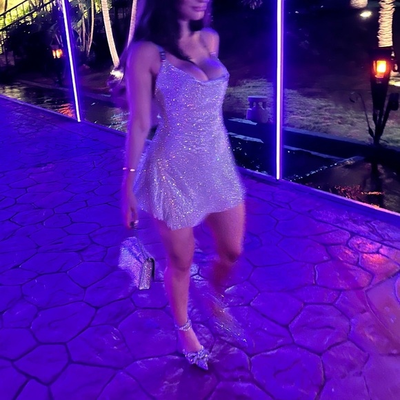 RARE Balenciaga rhinestone crystal diamond stud hourglass chain crossbody purse - Picture 5 of 17